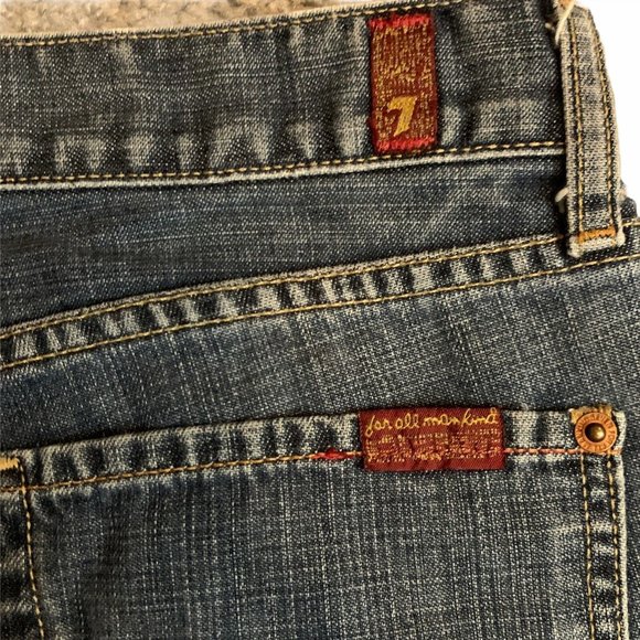 7 For All Man Kind Womens Flare Jeans 28 x 30 - Picture 4 of 8